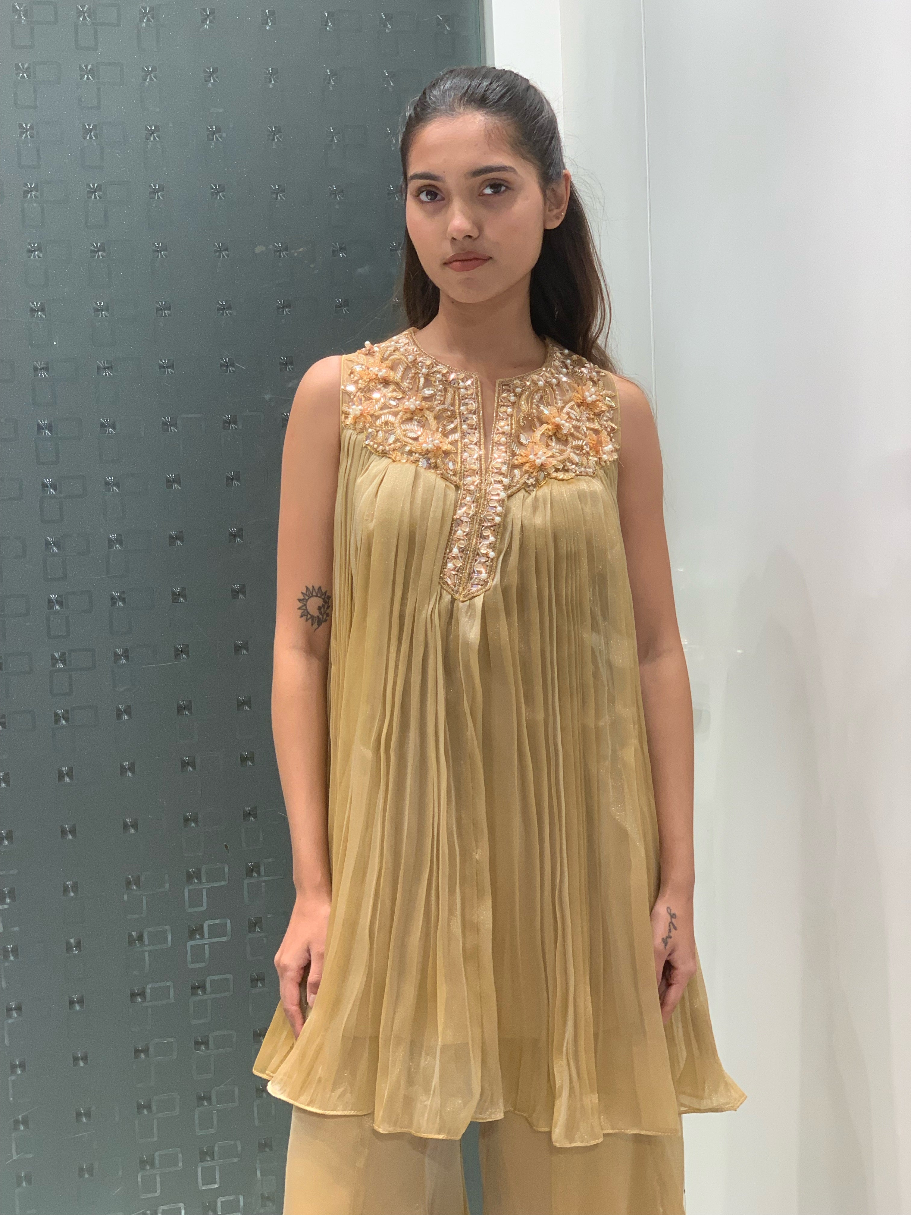Goldenish Brown Co-ord Kurta Set