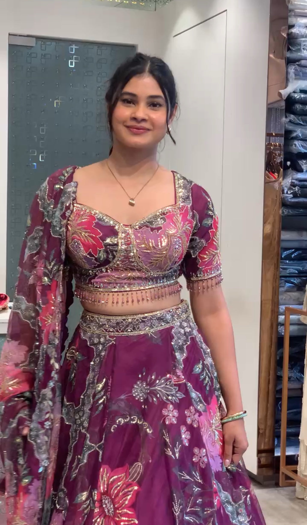 Mahima Mahajan Inspired Soft Organza Blouse & Lehenga
