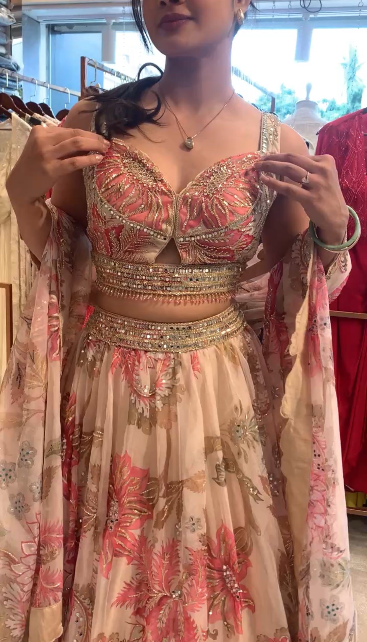 Mahima Mahajan Inspired Soft Organza Blouse & Lehenga